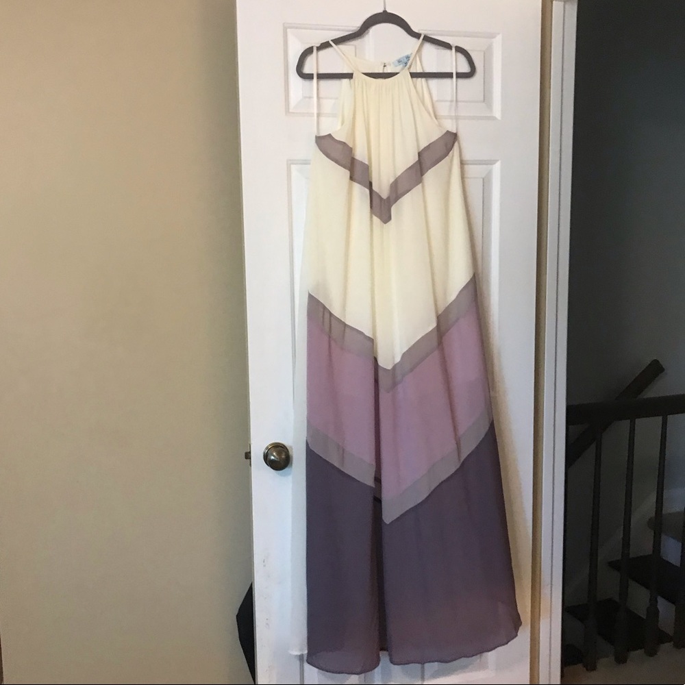 Brand new boutique Color Block Purple Maxi
